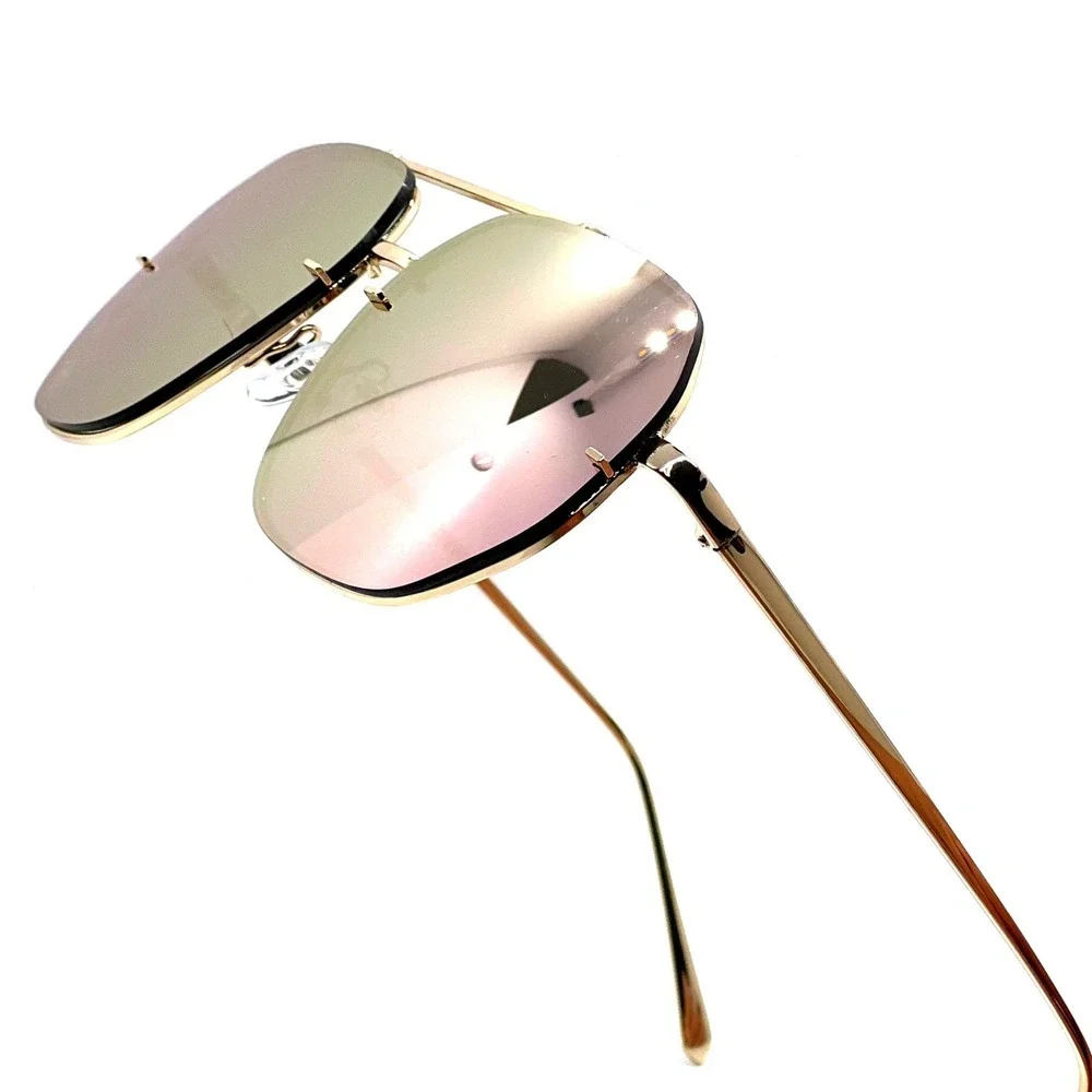 Pink Mirror Reflective Lens Sunglasses Men Style Flat‎ Lens Luxury Beach Shades